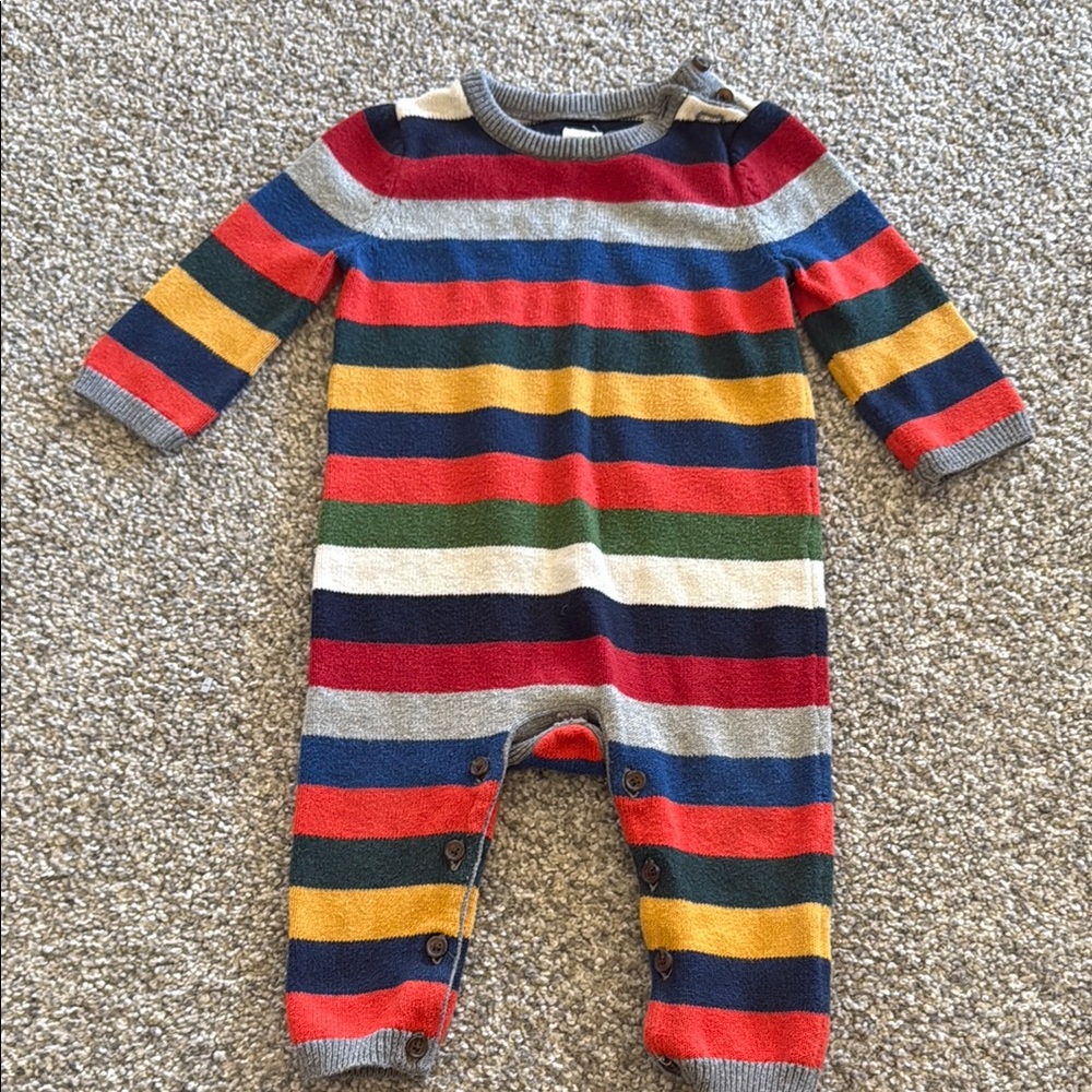 Striped Multicolor Kids One Piece